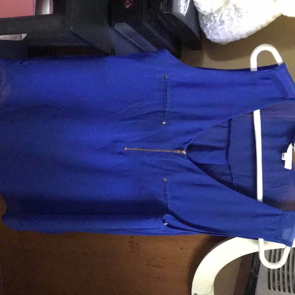 blue dressy tank